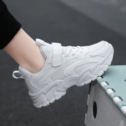 Giày Thể Thao Trắng Xuất Âu Siêu Nhẹ Chống Trơn cho Trẻ Em 4-15 Tuổi 8