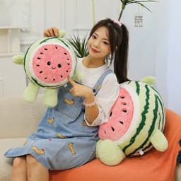Gấu bông Trái Dưa Hấu mặt cười cute, Gối ôm mềm mịn - Quà tặng xinh xắn 6