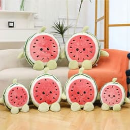 Gấu bông Trái Dưa Hấu mặt cười cute, Gối ôm mềm mịn - Quà tặng xinh xắn 5