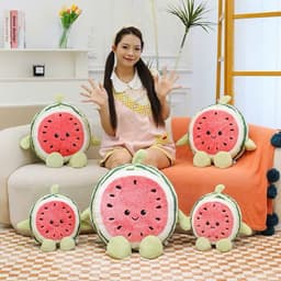 Gấu bông Trái Dưa Hấu mặt cười cute, Gối ôm mềm mịn - Quà tặng xinh xắn 7