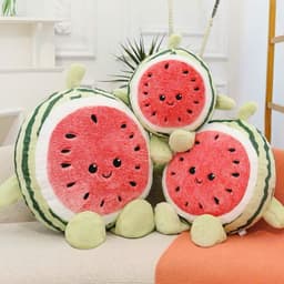 Gấu bông Trái Dưa Hấu mặt cười cute, Gối ôm mềm mịn - Quà tặng xinh xắn 4