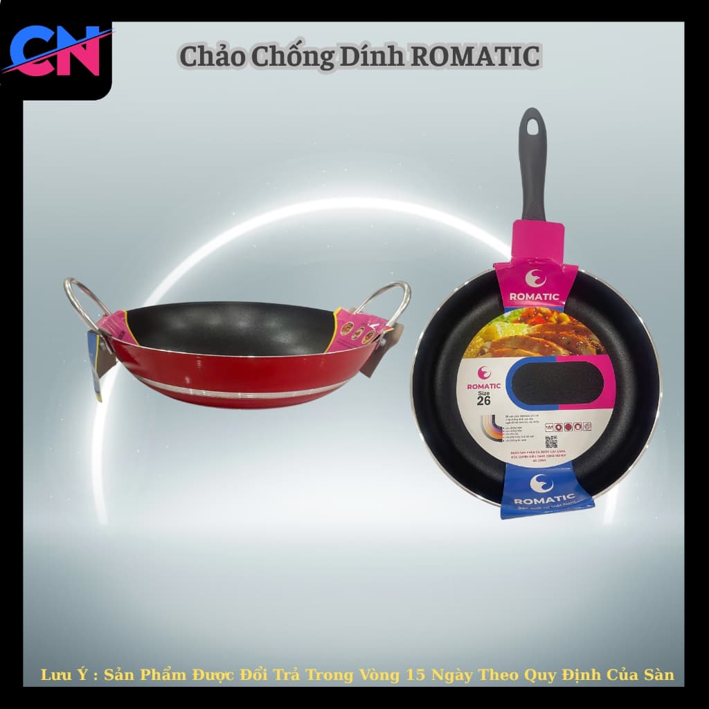 Chảo Chống Dính Chiên Xào ROMATIC-Chảo Chiên Xào Chống Dính Cao Cấp