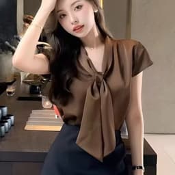 Áo nữ thắt nơ tay hến trẻ trung năng động size 30-90kg A4621 3