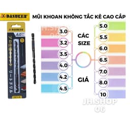 Mũi khoan bê tông không tắc kê cao cấp chuôi lục giác bắt vít 6.35mm Dasuken (3mm - 10mm) 4