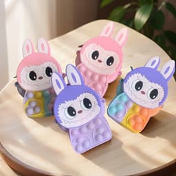 [Mới] Túi xách cho bé đeo chéo silicon hình labu..buu, bong bóng pop it thời trang dễ thương 3
