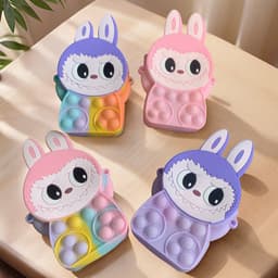[Mới] Túi xách cho bé đeo chéo silicon hình labu..buu, bong bóng pop it thời trang dễ thương 4