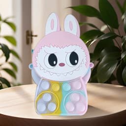 [Mới] Túi xách cho bé đeo chéo silicon hình labu..buu, bong bóng pop it thời trang dễ thương 7