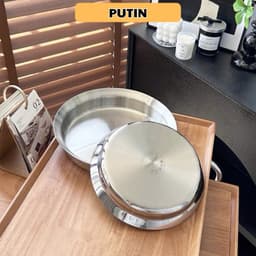 Khay inox 18/10 Chockmen C856 dùng nồi chiên, lò nướng Size 16–22cm tính đường kính trong của miệng 1