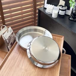 Khay inox 18/10 Chockmen C856 dùng nồi chiên, lò nướng Size 16–22cm tính đường kính trong của miệng 4