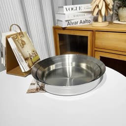 Khay inox 18/10 Chockmen C856 dùng nồi chiên, lò nướng Size 16–22cm tính đường kính trong của miệng 8