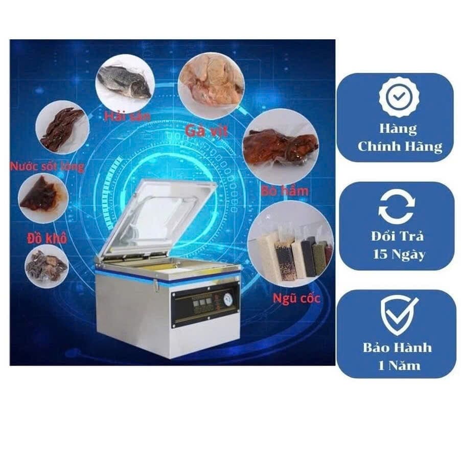 Máy hút chân không DZ320 hút mạnh mẽ không kén túi hoàn toàn tự động Hàng Nhập Khẩu Chính Hãng