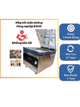 Máy Hút Chân Không Thực Phẩm Công Nghiệp DZ320 Công Suất 400W Không Kén Túi Độ Chân Không Đạt -1mpa 6