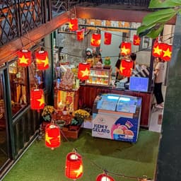 [Giấy - Hình Trụ ống ] Đèn lồng Đỏ SAO VÀNG Việt Nam trang trí nhà hàng,quán cà phê,trường học,khai giảng,lễ hội sự kiện 4
