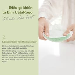 (COMBO QUÀ 2 BỊCH)  Tã/bỉm UalaRogo sợi tre mềm mại, chống tràn, thấm hút tốt đủ size cho bé từ 4-30kg 4