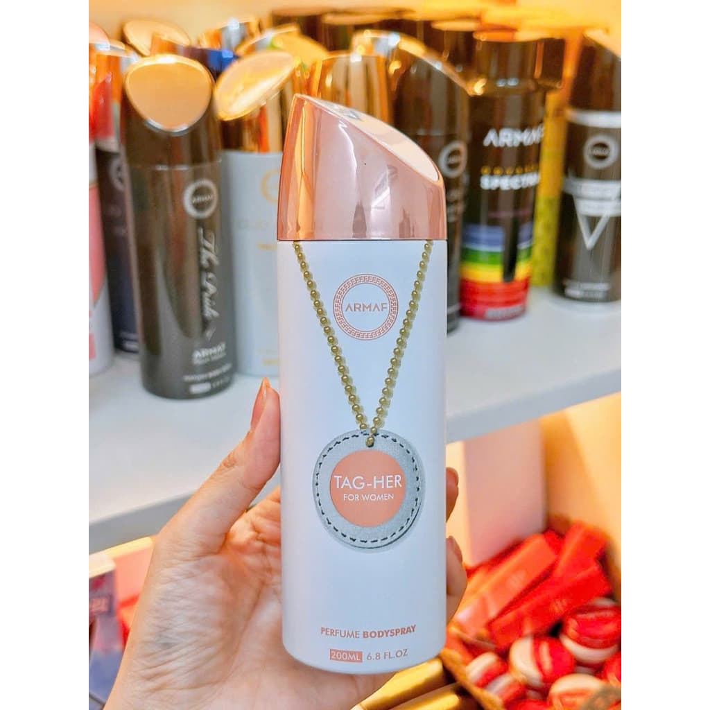 Chính Hãng Xịt thơm toàn thân Armaf Tag Her dành cho nữ, dung tích 200ml quyến rũ nữ tính