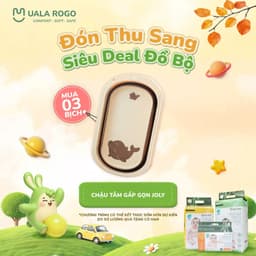 (COMBO QUÀ 3 BỊCH)  Tã/bỉm UalaRogo sợi tre mềm mại, chống tràn, thấm hút tốt đủ size cho bé từ 4-30kg 3