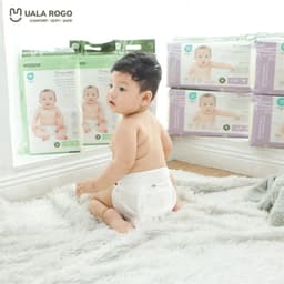 (COMBO QUÀ 2 BỊCH)  Tã/bỉm UalaRogo sợi tre mềm mại, chống tràn, thấm hút tốt đủ size cho bé từ 4-30kg 7