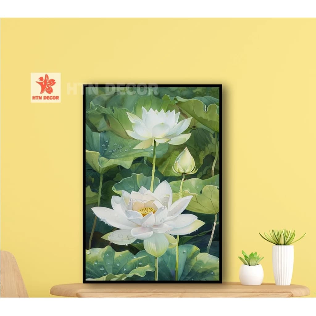 Thương hiệu mới Lotus Canvas Vẽ tranh tường, tranh tường, tranh trang trí nội thất, nhà thờ, thiền định, nhà hàng chay,