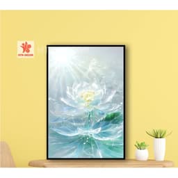 Thương hiệu mới Lotus Canvas Vẽ tranh tường, tranh tường, tranh trang trí nội thất, nhà thờ, thiền định, nhà hàng chay, 9