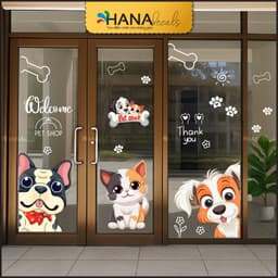 Decal Dán Kính PET SHOP Trang Trí Cửa Hàng Thú Cưng Chống Nước, Bền Đẹp - PETS07 - Hana Decals 1