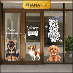 Decal Dán Kính PET SHOP Trang Trí Cửa Hàng Thú Cưng Chống Nước, Bền Đẹp - PETS07 - Hana Decals 2