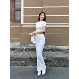 Quần jean nữ ống loe TTTHAO cao cấp dài 96cm kiểu dáng quần jeans ống bas VNXK phong cách quần jeans nữ basic s68 9