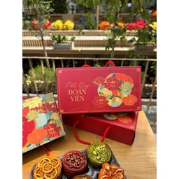 [MỚI 2025] Combo 5 Hộp đựng bánh trung thu 2 BÁNH - SEN ĐỎ 3