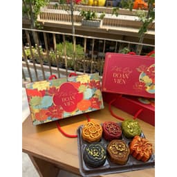 [MỚI 2025] Combo 5 Hộp đựng bánh trung thu 2 BÁNH - SEN ĐỎ 4