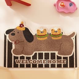 Thảm chùi chân rối CỠ TO 60x90cm HỌA TIẾT ĐỘNG VẬT gạt bụi tốt phong cách hiện đại 4