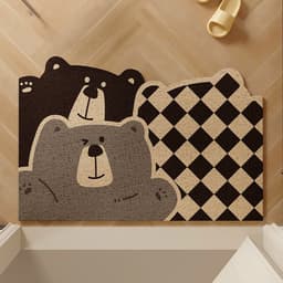 Thảm chùi chân rối CỠ TO 60x90cm HỌA TIẾT ĐỘNG VẬT gạt bụi tốt phong cách hiện đại 5