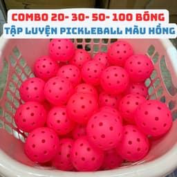Bóng Tập Pickleball Màu Hồng CHANLONG - Combo 20,30,50,100 Quả - Bóng Sân Ngoài, Độ Nảy Tốt, Đàn Hồi Cao 2