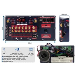 MẠCH LOA KÉO CÔNG SUẤT LỚN DSP T900S 2 kênh 1 FULL 1 SUB  MẨU MỚI  ECHO – DELAY- REVERB CÓ CẮT SUB 1