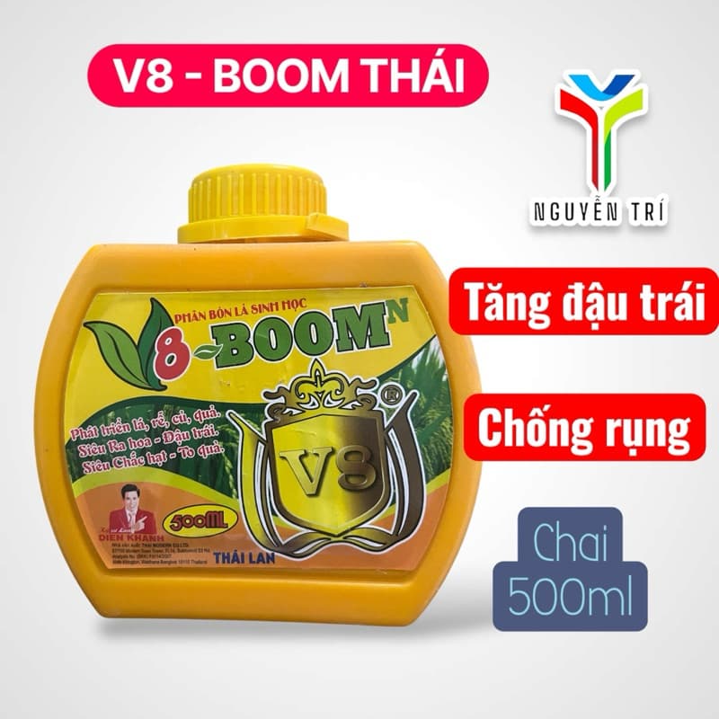 Phân Bón Lá Sinh Học 8-BOOM N Thái Lan 500ml - Dưỡng Chất Giúp Kích Mầm Hoa, Dưỡng Trái Non, To Củ Quả