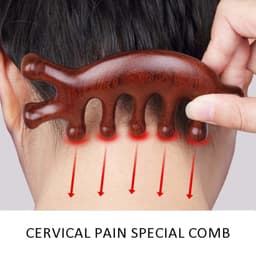 Lược gỗ Đàn Hương Đỏ 2 đầu massage mặt và đầu giúp thon gọn mặt giảm căng thẳng đa năng cao cấp 6