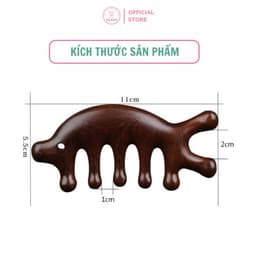 Lược gỗ Đàn Hương Đỏ 2 đầu massage mặt và đầu giúp thon gọn mặt giảm căng thẳng đa năng cao cấp 7