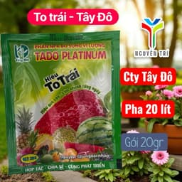 Phân Bón Lá Vi Lượng To Trái Tây Đô TADO PLATINUM - Tăng Đậu Quả, Dưỡng Trái Lớn Đều, Nặng Ký (Gói 20g pha 20 lít) 3