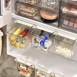 Hộp ngăn kéo chú vịt đựng đồ trong suốt, dán dưới bàn,tủ tiện lợi xinh xắn VINBEO 2