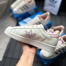 Giày Thể Thao Sò Hồng Kem,Giày Adida Kem Viền Hồng Đủ Size 36-39 Sò Hoa fullbox 5