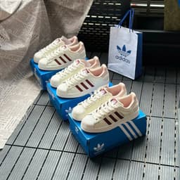 Giày Thể Thao Sò Hồng Kem,Giày Adida Kem Viền Hồng Đủ Size 36-39 Sò Hoa fullbox 8