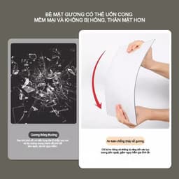 Gương acrylic HD tự dính dùng trang điểm phòng tắm phòng khách gương toàn thân kèm dụng cụ lắp đặt 9