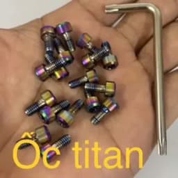 1 cặp ốc inox mạ titan + lục giác 3