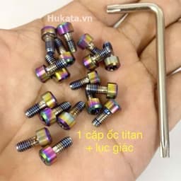 1 cặp ốc inox mạ titan + lục giác 5