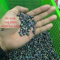 1 cặp ốc inox mạ titan + lục giác 7