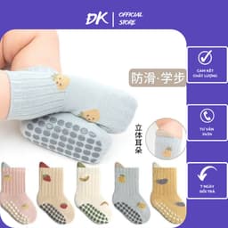 Tất Trẻ Em, Sét 10 Đôi Tất Chống Trơn Trượt Cho Bé Họa Tiết Trái Cây Gia Dụng ĐK 2