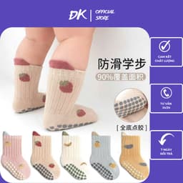 Tất Trẻ Em, Sét 10 Đôi Tất Chống Trơn Trượt Cho Bé Họa Tiết Trái Cây Gia Dụng ĐK 1