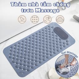 Thảm massage chân chống trơn trượt nhà tắm, massage lòng bàn chân, cốc hút có thể dính trên tường tiết kiệm diện tích 1