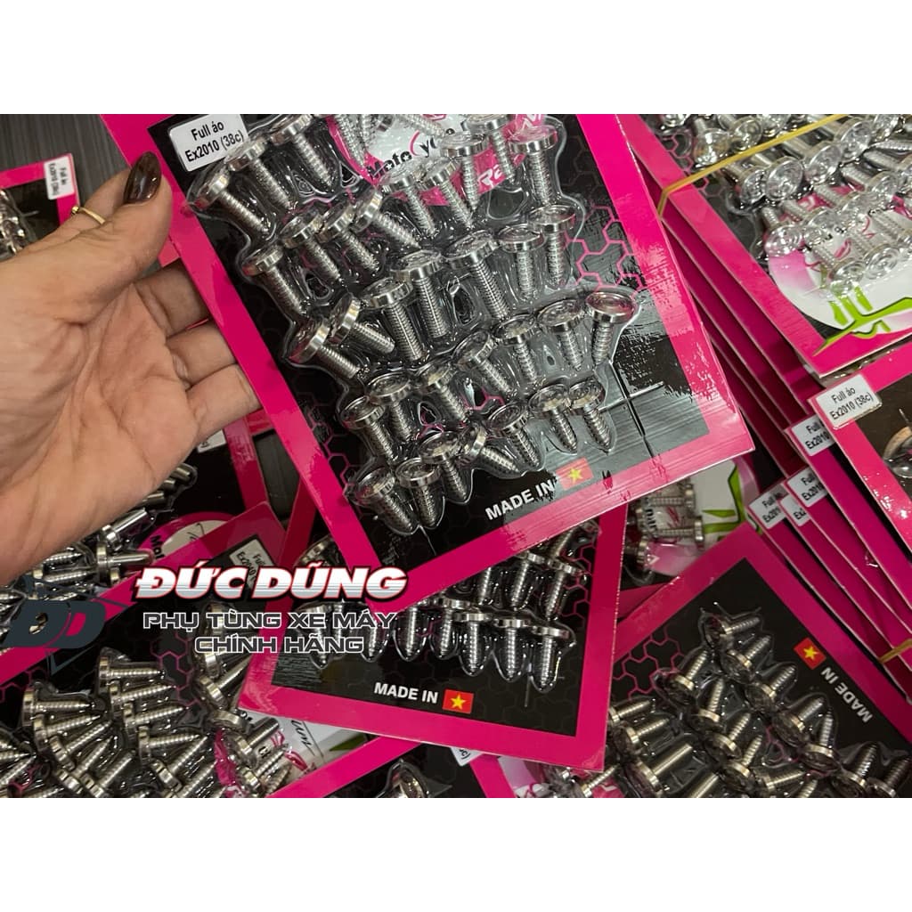 Full bộ ốc áo Exciter 2006 đến 2010, Exciter135 , Exciter 150 salaya