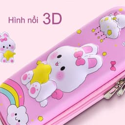 Hộp bút in nổi 3D hình pony kuromi melody hộp đựng bút cho bé gái cỡ lớn siêu nhẹ cao cấp 3