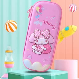 Hộp bút in nổi 3D hình pony kuromi melody hộp đựng bút cho bé gái cỡ lớn siêu nhẹ cao cấp 7