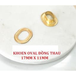 Khoen mắt cáo oval 17mm Chân cao 7mm Bằng thau không gỉ Làm thủ công,nón,balo,túi xách,tạp dề 1